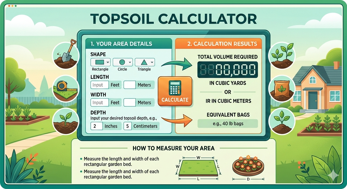 Topsoil Calculator: How to Estimate, Buy, and Deliver the Right Amount of Soil
