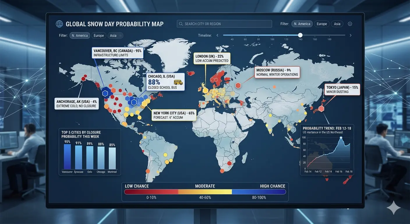 Snow Day Probability by City The Full Guide for 2025