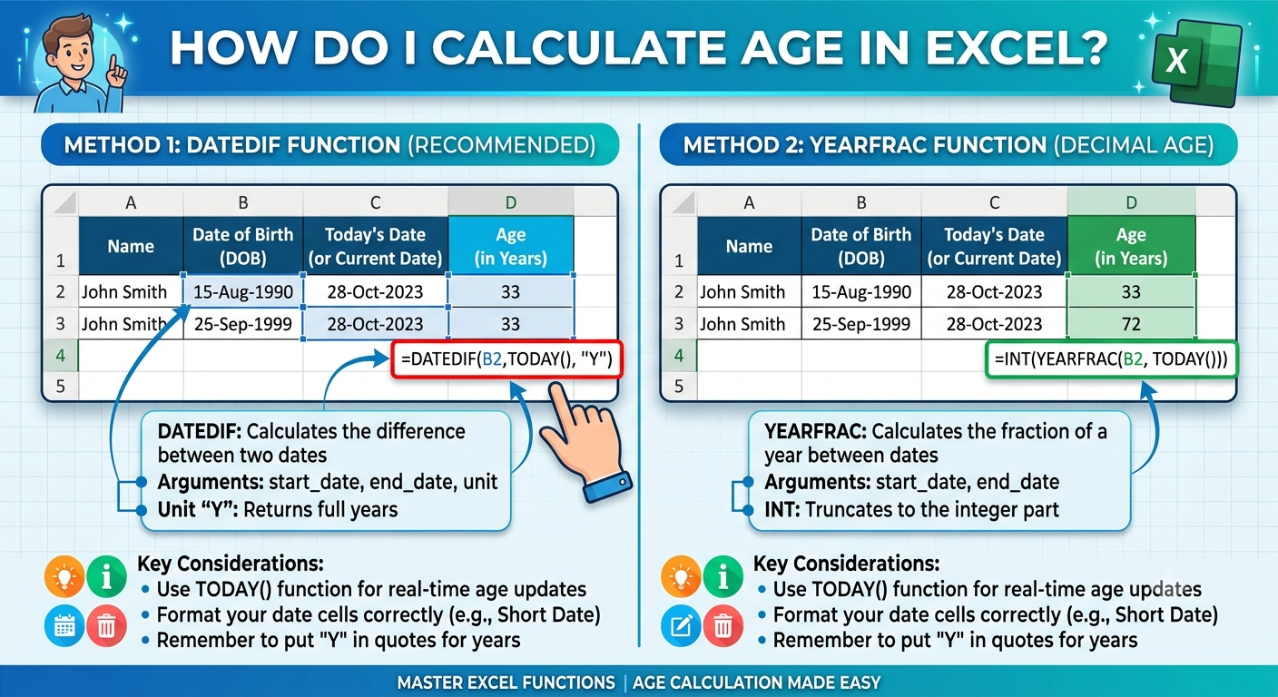 How Do I Calculate Age in Excel | Snow Day Predictor Guide 2025