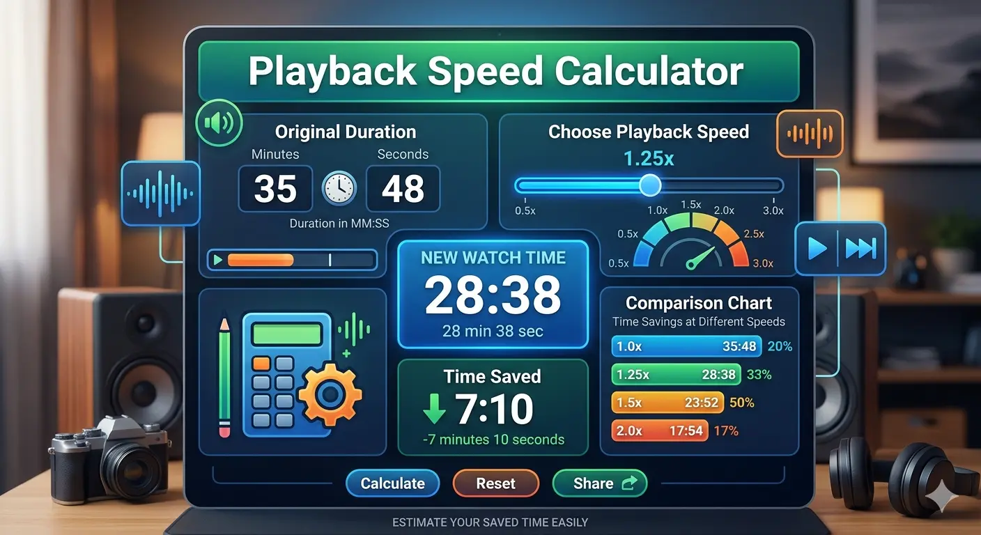 Playback Speed Calculator: Save Time and Watch Smarter
