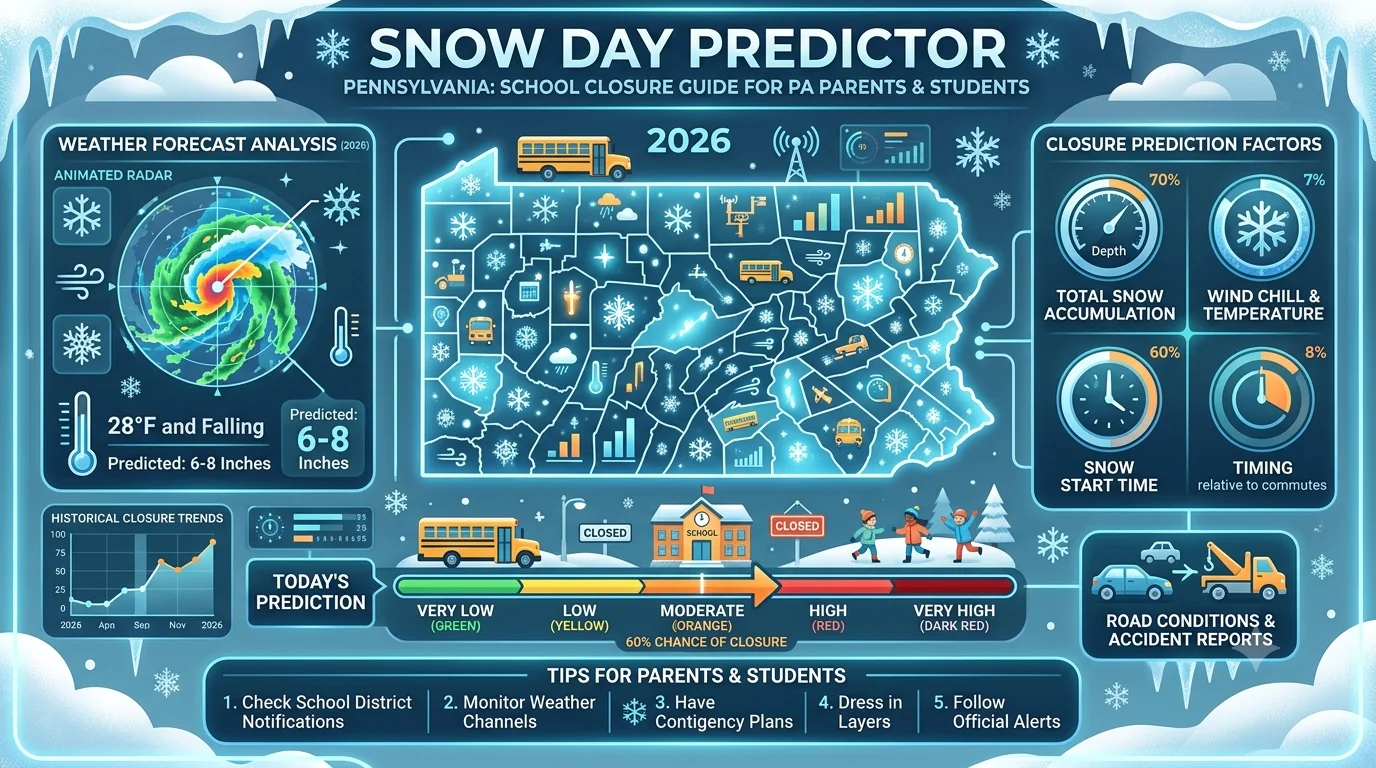 Snow Day Predictor Pennsylvania: School Closure Guide for PA Parents and Students 2026