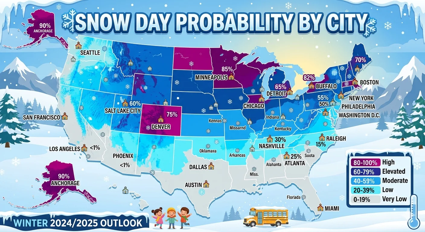 Snow Day Probability by City The Full Guide for 2025